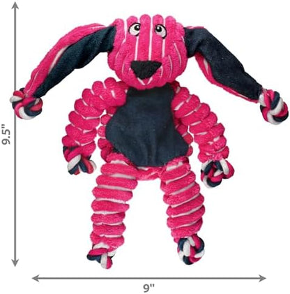 KONG Floppy Knots - Durable No‑Stuffing Squeaky Rope & Plush Dog Toy - for Teething, Playing (Bunny, Small/Medium) - Image 3