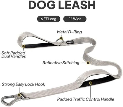 PetiFine 6FT Heavy Duty Dog Leash with Soft Padded Double Handle - Image 3