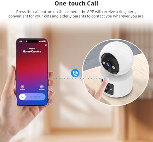 VSTARCAM 2 Lens 2K Indoor Camera with Micro SD Card 128 GB, One-Tap Call, PIR Motion Detection, Color Night Vision, Two-Way Audio - Image 3