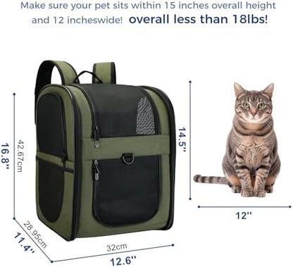 Apollo Walker Cat Carrier Backpack for Small Dogs and Cats Up to 18 lb - Image 2