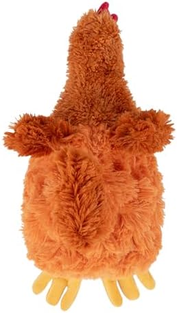 Best Pet Supplies Interactive Squeaky Dog Toy - Crinkle Chicken, Brown - Image 3