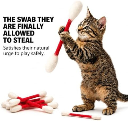 Glaciart One Swabs Cat Toys with Catnip - 12 Pk | Durable for Chew, Cute Cat Toys Interactive Kitty for Boredom, Exercise, & Play | Filled w/Organic Catnip for Anxiety & as Digestive Aid | Gift Idea - Image 3