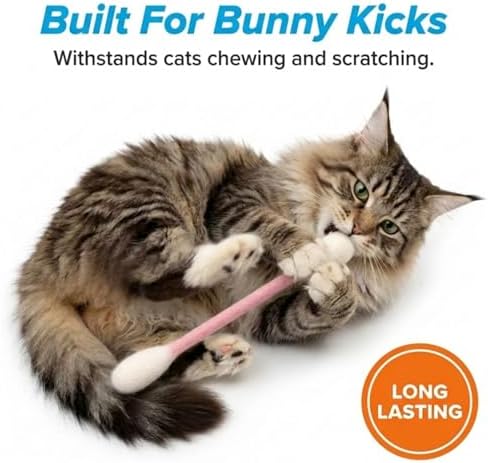 Glaciart One XXL Swabs Cat Toys with Catnip - 2 Pk | Durable for Chew, Cute Cat Toys Interactive Kitty for Boredom, Exercise, & Play | Filled w/Organic Catnip for Anxiety & as Digestive Aid - Image 6