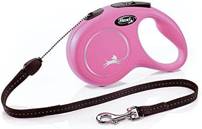 FLEXI® Classic Cord Retractable Dog Leash, Small, 16 ft - Pink by Flexi