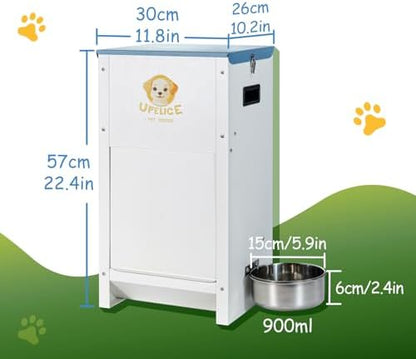 Dog Feeder - 25 lbs Heavy Duty Pet Feeder Automatic Dog Food Station Pet Lodge Galvanized Steel for Medium and Large Dog Outdoor Use (Assembly Required) - Image 6