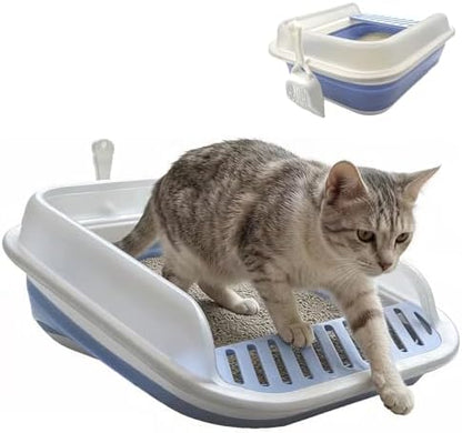 Collapsible Kitten Litter Box Low Entry Small Cat Litter Box L by chuyouan