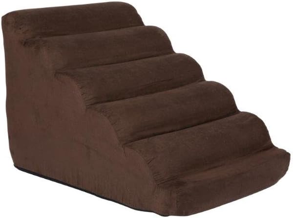 Snoozer Pet Products - Scalloped Dog Stairs | Large - Hot Fudge