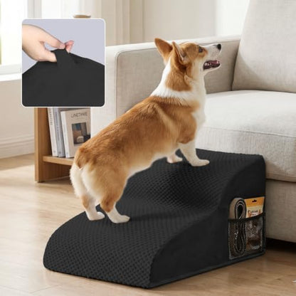 2-Step Dog Stairs for Small Dogs, Non-Slip Foam Pet Steps for Low Couch Bed - Image 7