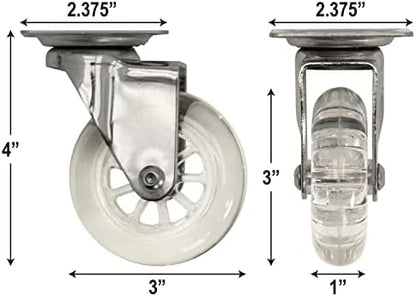 SportPet Airline Compliant Travel Dog Kennel Heavy Duty REPLACEMENT WHEELS - Durable Metal & Silent Rubber Design – Premium Swivel Caster Wheels Fit Medium-XXXL SportPet Airline Pet Kennels – Set of 4 - Image 3