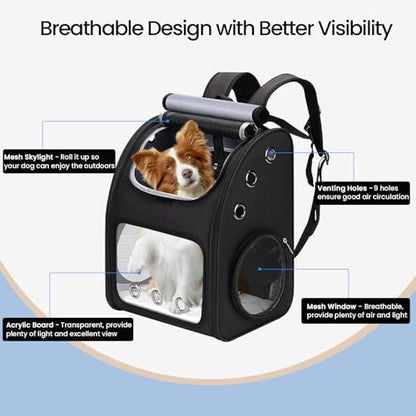 Expandable Cat Backpack Carrier for Small Cats & Pets Up to 18 lbs - Image 5