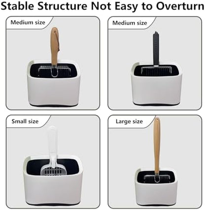 Cat Litter Scoop Holder, Scooper Storage Caddy, Scoop Stand, White - Image 4