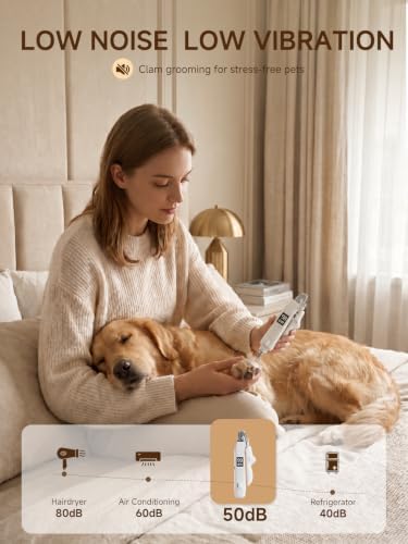 Dog Nail Clippers with Light, 2-in-1 Nail Clipper & Grinder Trimmer for Large Medium Small Dogs Cats, USB Rechargeable, Dual LED Quick Sensor & Safety Guard Portable Home Pet Grooming Tool, 7.09 inch - Image 4