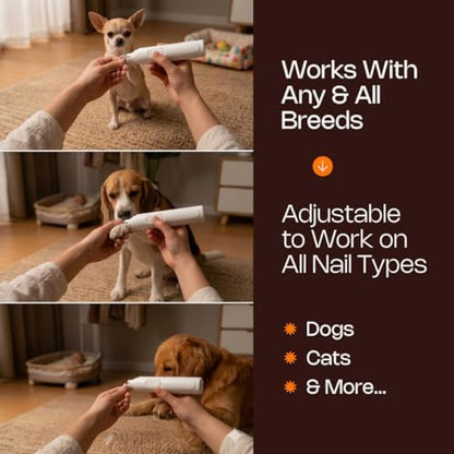 Dog Nail Grinder with LED Light, USB-C Rechargeable Pet Trimmer - Image 5