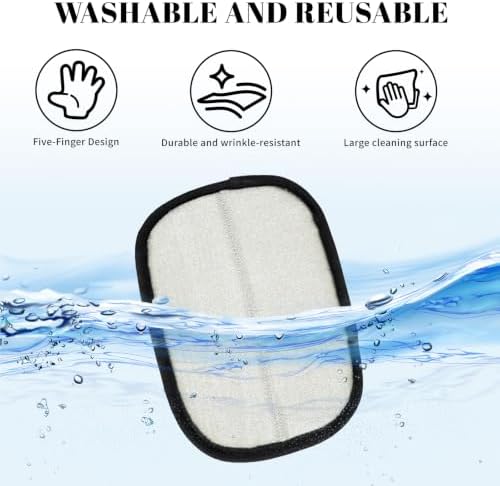 Pet Hair Remover Gloves Black Static Hair Remover Reusable for Clothes Sofa Car Seat - Image 4
