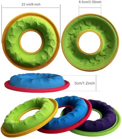 Dog Flying Disc, 9" Dog Flyer Toys for Medium/Large Dogs, Durable Nylon Fetch Toy for Easy Catch, Floats in Water & Safe on Teeth (Green) - Image 2