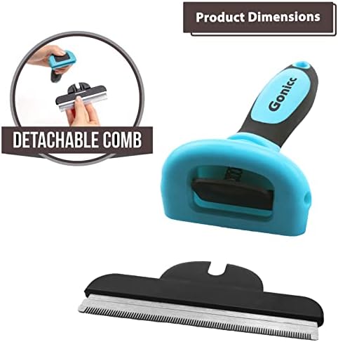 Gonicc PDT- 1001 Professional Pet De Shedding comb Tool Blue - Image 6