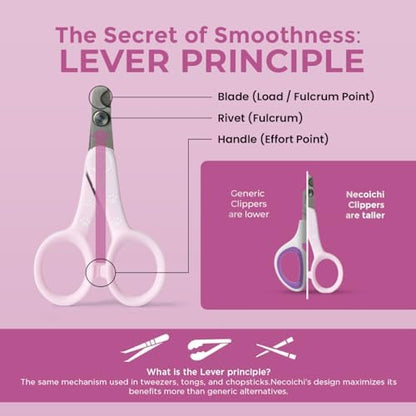 Necoichi Purrcision Stainless Steel Cat Nail Clipper, Made in Japan (Lilac) - Image 3