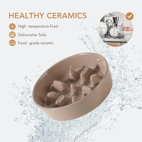 Havniva Ceramic Slow Feeder Dog Bowls, 6.1 in Slow Feeder for Small Breed - Image 4