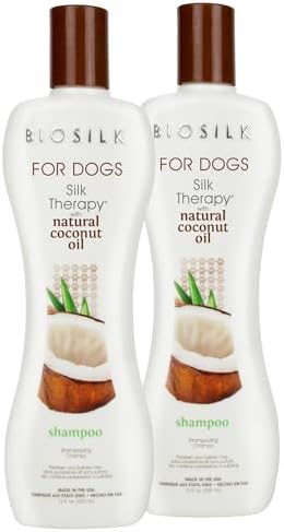 BioSilk for Dogs Silk Therapy Shampoo, with Coconut Oil, 12 Fl Oz, 2-Pack by BioSilk