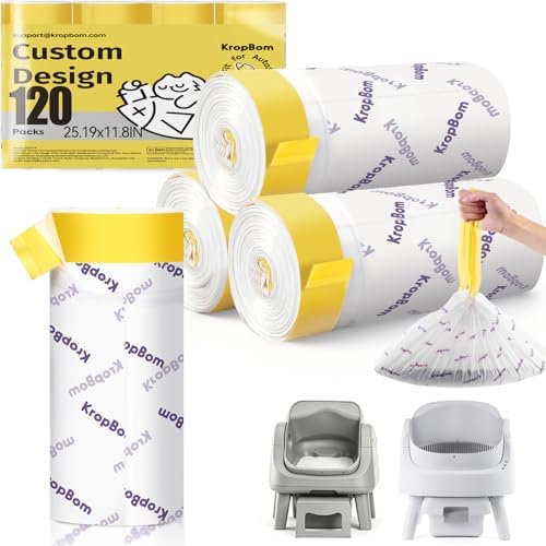 120 Count Cat Litter Box Bags Compatible with PetPivot AutoScooper 11/12 by KropBom
