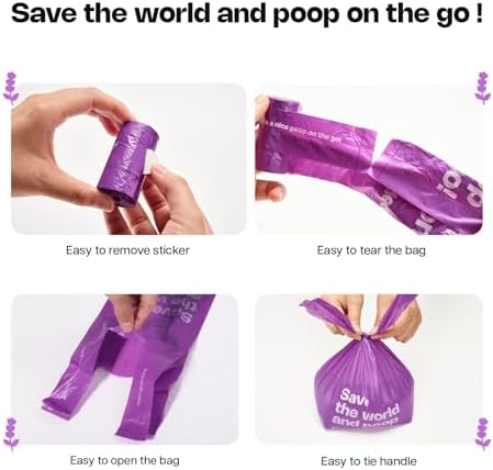 Deo Doo Dog Poop Bags with Handles, 30 Rolls 360 Bags (Only Rolls) - Image 3