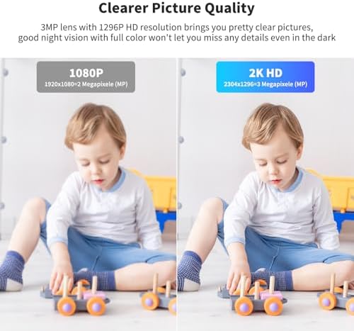 VSTARCAM 2 Lens 2K Indoor Camera with Micro SD Card 128 GB, One-Tap Call, PIR Motion Detection, Color Night Vision, Two-Way Audio - Image 5