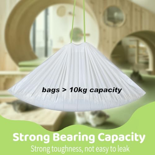 Thickened Extra Large Cat Litter Box Liners 37" x 17", 20 Count Kitty Waste Bags with Drawstring – Heavy Duty Tear-Resistant Waterproof Pre-Separated Cat Litter Pan Liners for Easy Cleanup - Image 7