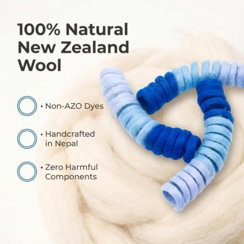 Glaciart One Felt Spring Cat Toy – 3 Pcs Soft Fuzzy Enrichment 100% Natural Wool - Interactive Stretchable Play Cat Toy Set - Safe for Pets, Non-AZO Colored Dyes - 30” Long - Image 4