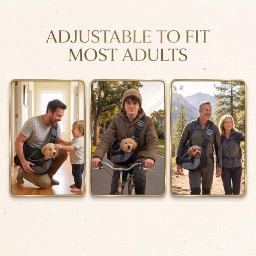 Dog Sling Carrier - Hands-Free Small Dog & Cat Carrier Bag - Image 5