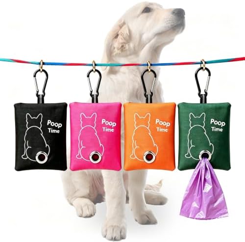 Rose Pink Doggy Poop Bag Holder Poop Bag Carrier (Rose pink) - Image 5