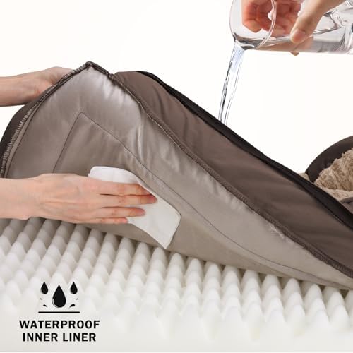 INVENHO Orthopedic Dog Beds Large Sized, XL Egg-Crate Foam Dog Couch with Washable Removable Cover, Waterproof Lining and Nonskid Bottom - Image 3