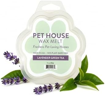 Lavender Green Tea Scented Wax Melts Plant-Based Wax, 2 Pack Pet House by OneFurAll