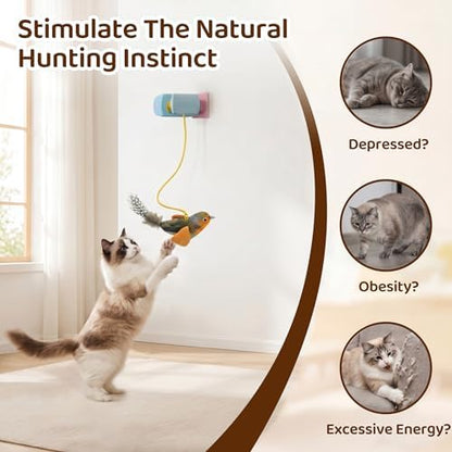 Interactive Cat Toys for Indoor Cats, Automatic Hanging Door Toys Pink - Image 5