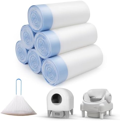120 Count Cat Litter Box Liners for Self Cleaning Litter Box, Extra Thick Heavy Duty Cat Litter Bags Replacement, 24.8" x 11.8" 3-4 Gallons of Capacity, Blue by Unknown