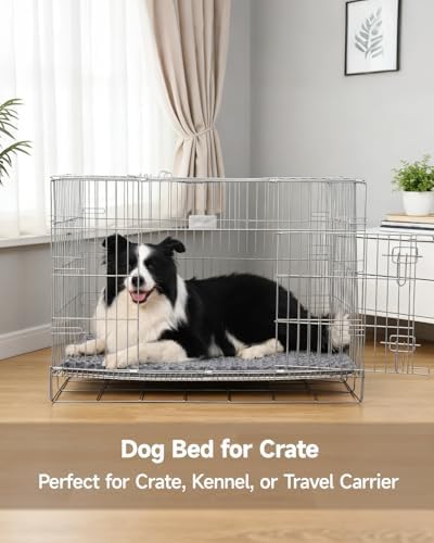 Small Dog Bed for Crate, High Resilience Foam Pad Mat Bed, 23x17, Dark Grey - Image 5