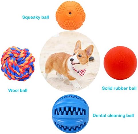 Volacopets Puppy Balls - Pack with Different Functions & Teething Toys for Small Dogs, Squeaky Dog Balls, Rubber Chew Toys for Enrichment - Image 3
