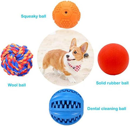 Volacopets Puppy Balls - Pack with Different Functions & Teething Toys for Small Dogs, Squeaky Dog Balls, Rubber Chew Toys for Enrichment - Image 3