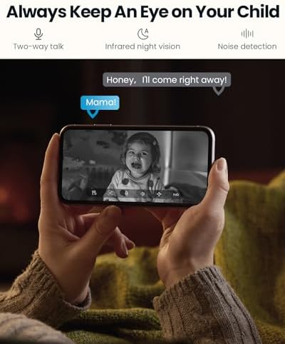 ieGeek Indoor Camera, 2K Cameras for Home Security, 5G Security Camera Indoor, 360° Pet/Dog/Baby Camera with Phone App, AI Tracking, 2-Way Audio, Night Vision, 24/7 SD Card Storage, Alexa - Image 6