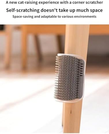 Cat Self-Grooming Corner Brush, Wall-Mounted Scratcher, Reduces Loose Hair, Self-Scratching Massager for Cats - Image 4