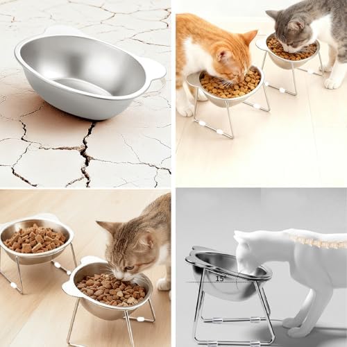 2 Pack Elevated Pet Bowls for Small Cats and Dogs 15° Tilted - Image 6