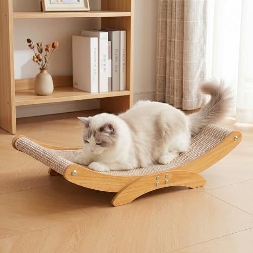 Extra-Larger Sisal Cat Scratcher Bed, Furniture Protector for Indoor Cats by AROPEMEPETS