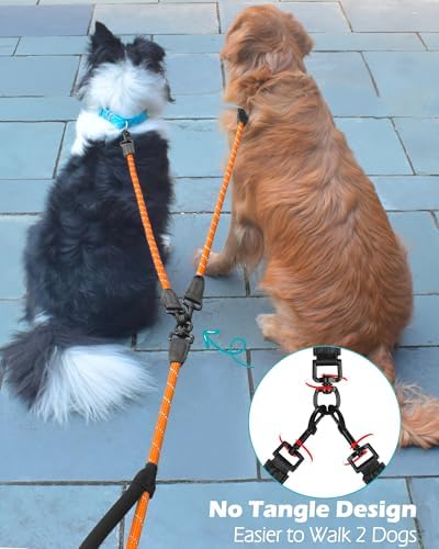 PetBonus Rope Double Dog Leash, No Tangle Dual Leash for Walking Two Dogs - Image 3