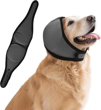 Dog Ear Muffs, Adjustable No Shake Ear Wrap for Dogs by MHYRZZ