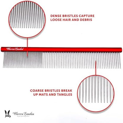 Warren London Detangling Strong Dog Grooming Comb for Matted Tangled Coats, 10 Inch - Image 4