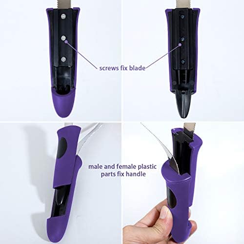 BOTH WINNERS Dual-Sided Shedding Blade with Stainless Steel Blade De-Shedding Tool for All Dog Coat Types- Soft Touch Grip (PURPLE) - Image 5