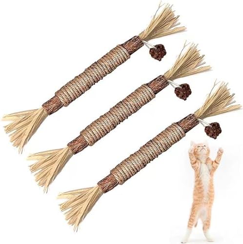 Natural Silvervine Dental Sticks, Silvervine Sticks for Cats, Natural Dental Stick (3pc)
