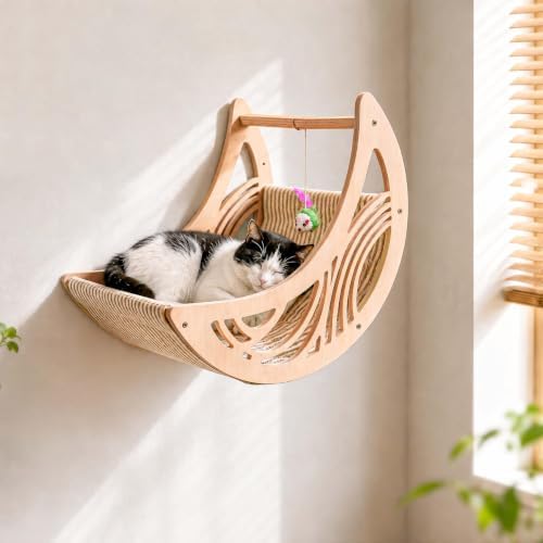 Moon & Star Cat Wall Shelves, Modern Cat Wall Furniture for Indoor Cats - Image 5