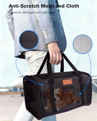 Pet Carrier Airline Approved for Pets Up to 10 Lb, 17x11x9.5 in - Image 6