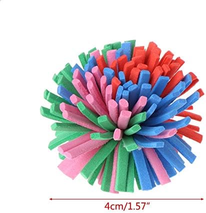 Stock Show 10PCS 1.6" Funny Colorful EVA Flower Ball Foam Cat Toy Kitten Catch/Chase/Play, Random Color