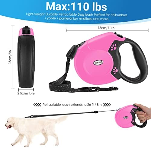 360°No Tangle 26 Ft Retractable Dog Leash for Dogs up to 99lbs - Image 3